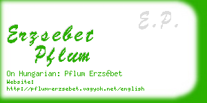 erzsebet pflum business card